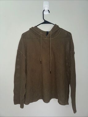 Electric & Rose Woman’s Mesh Crewneck Hoodie - Green